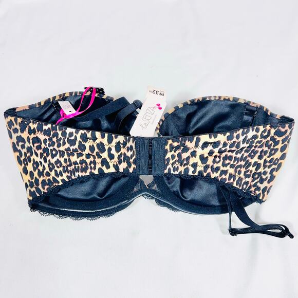 La Senza Bra Lot 3 Size 34DD Red Beige Cheetah Padded Underwire Push Up Lace New - Picture 13 of 15